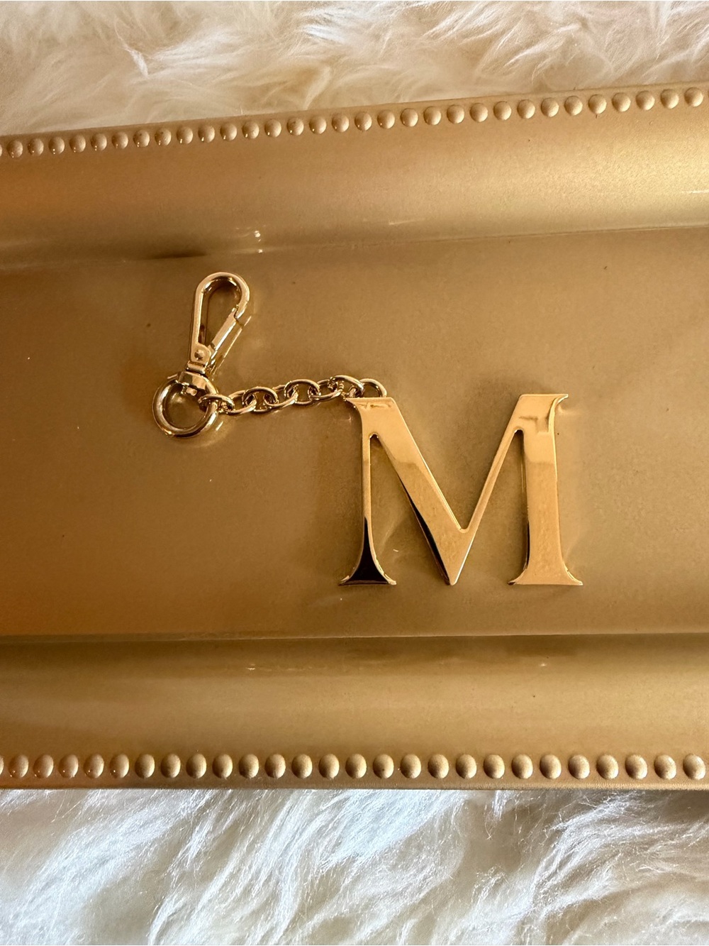 Dooney & Bourke Gold 'M' Letter Keychain/Purse Charm